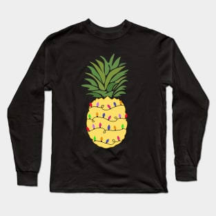 Pineapple Christmas Tree Lights Long Sleeve T-Shirt